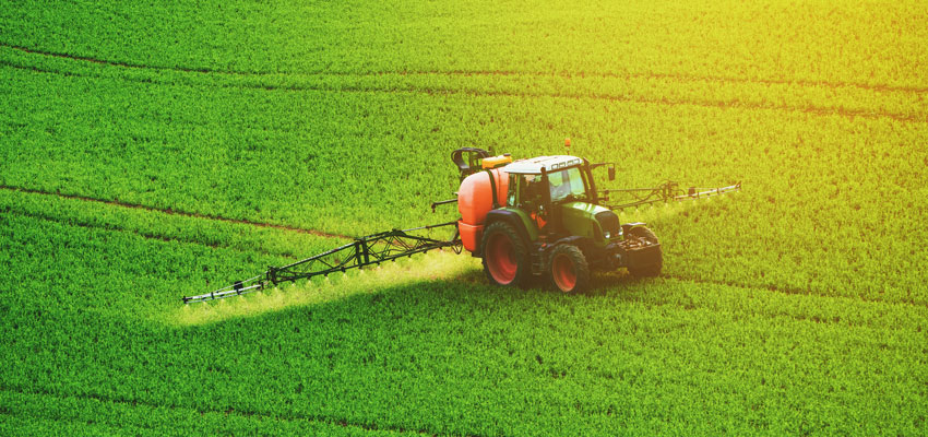 Tractor in the field